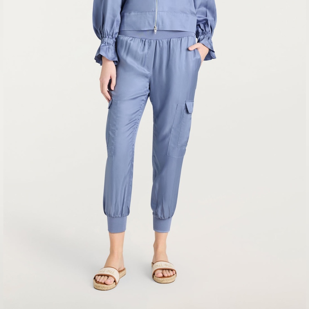 Cinq a’ Sept Giles Cupro Crop Cargo Joggers new with tags attached